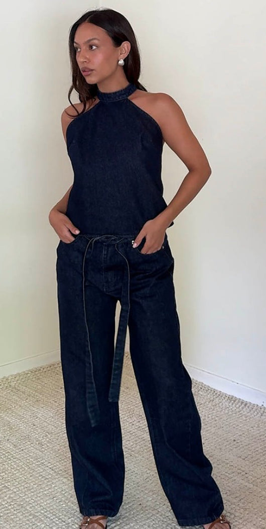 MY DEAREST 2P SET IN DARK DENIM