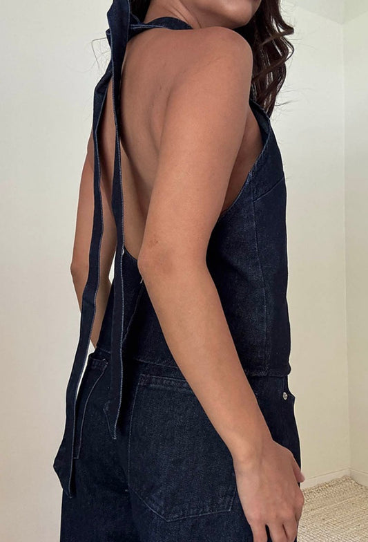 MY DEAREST 2P SET IN DARK DENIM